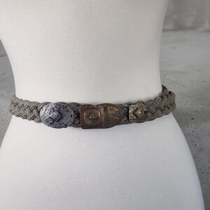 Marjorie Baer San Francisco Braided Cord Mixed Metal Belt